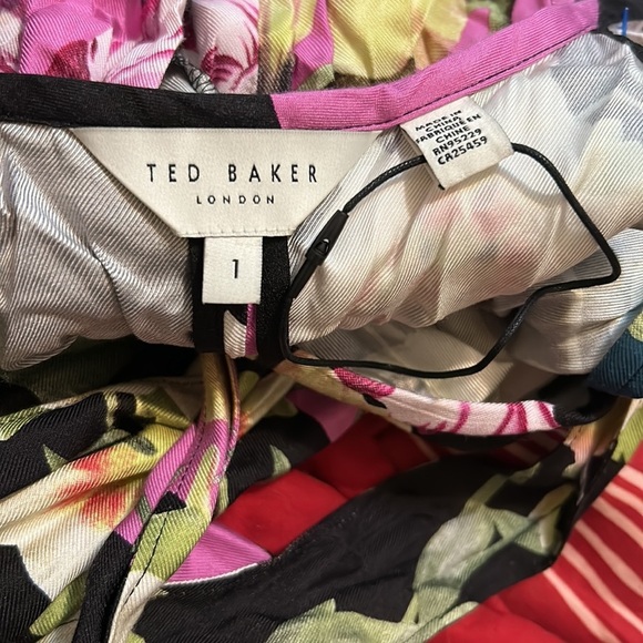 Ted Baker Maudee Printed Halter Neck Wide Leg Floral Jumpsuit Viscose - Picture 16 of 16